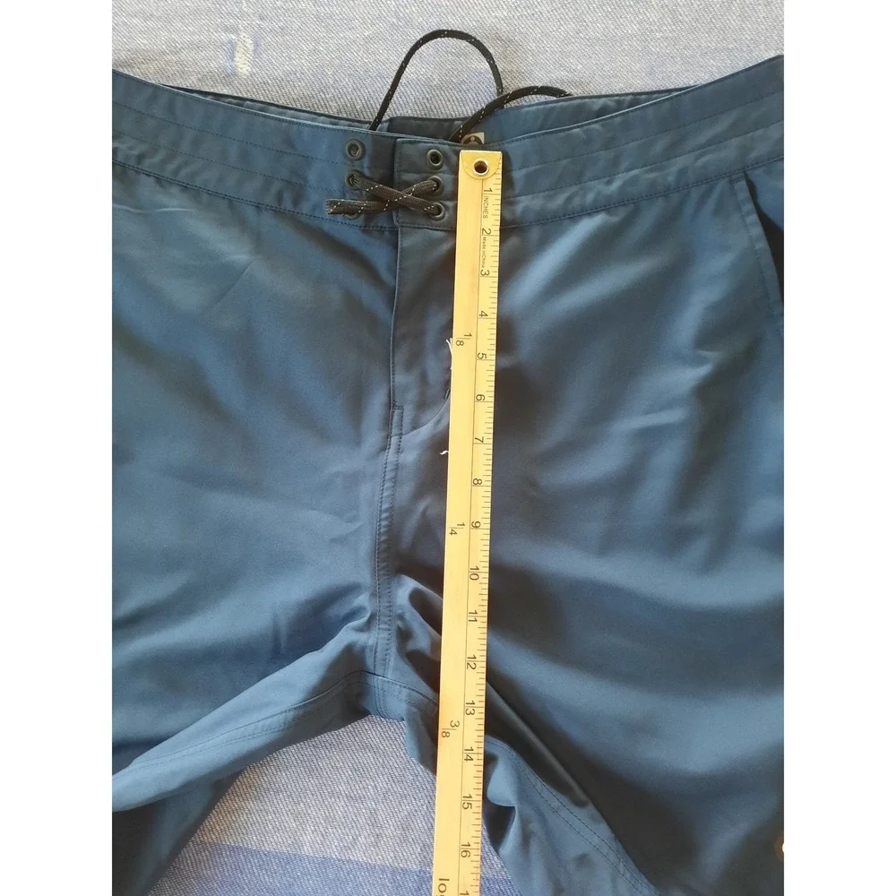 Outerknown Apex Boardshorts Mens 34 Navy  Blue Recycled Polyester Swim Trunks